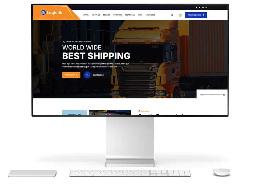 Sample website of Moving Company