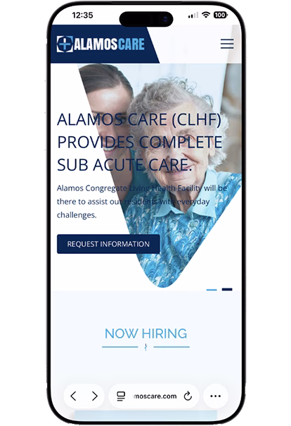Professional adult care center WordPress website design featuring custom layout and legal industry optimization