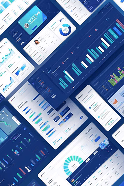 Modern digital marketing analytics dashboard displaying traffic growth, conversion metrics, and ROI data for Los Angeles businesses