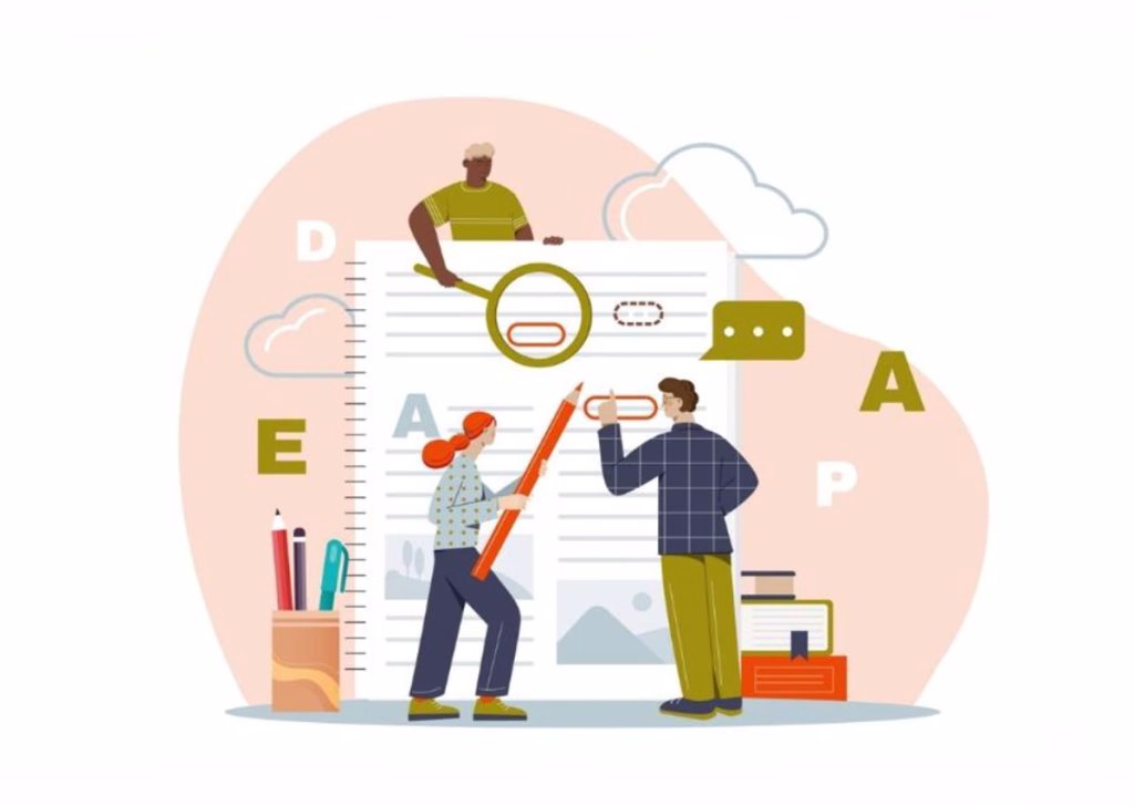 A creative illustration of a marketer crafting compelling messages on a laptop, symbolizing effective marketing communication strategies.