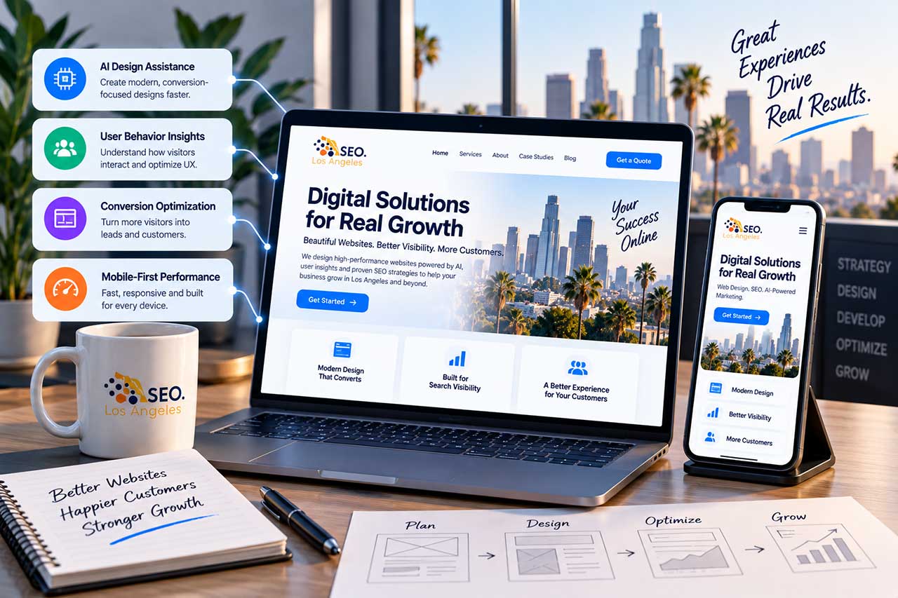 AI-powered website and UX optimization using audience insights, responsive design and conversion strategy to improve the customer experience