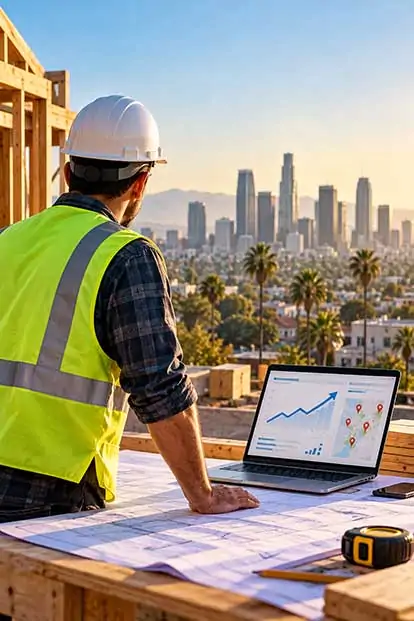 Contractor SEO services in Los Angeles featuring local search optimization, service-area visibility and contractor lead generation