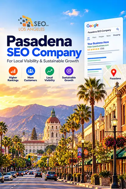 Pasadena SEO company services for local search visibility, higher rankings and sustainable business growth